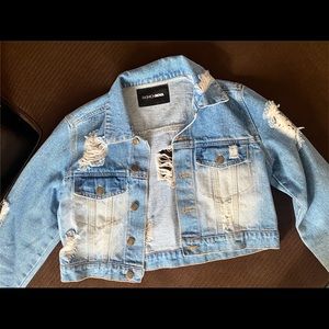 Fashion Nova Cropped Jean Jacket